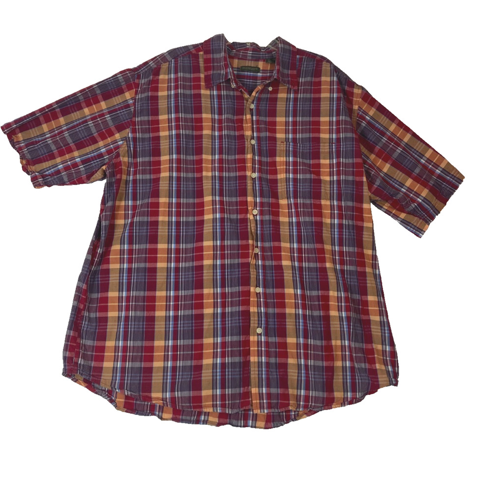 Great Northwest Clothing Co Men's Size 2XLT Short Sleeve Button-Up Shirt Plaid‎